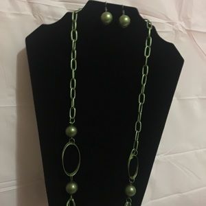 Brand new never used matching earrings & necklace